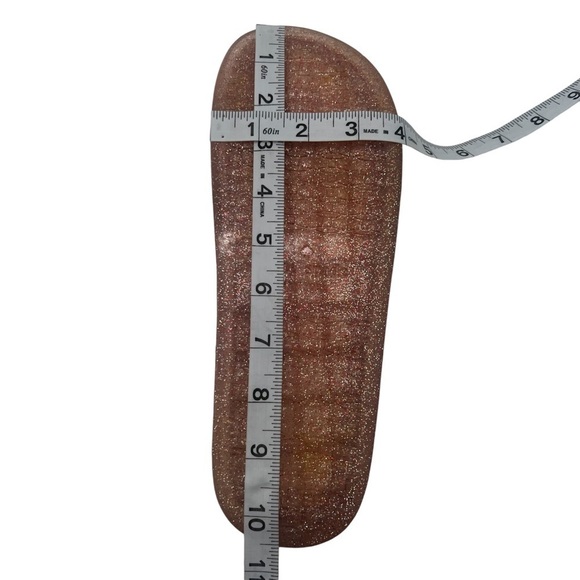 Kate Spade Pink Glitter Floral Jelly Slide Sandals Size 10 Women's - Picture 9 of 9